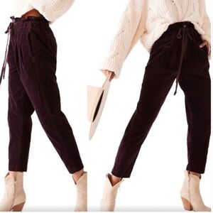 Free People Purple Ankle Cropped Pants